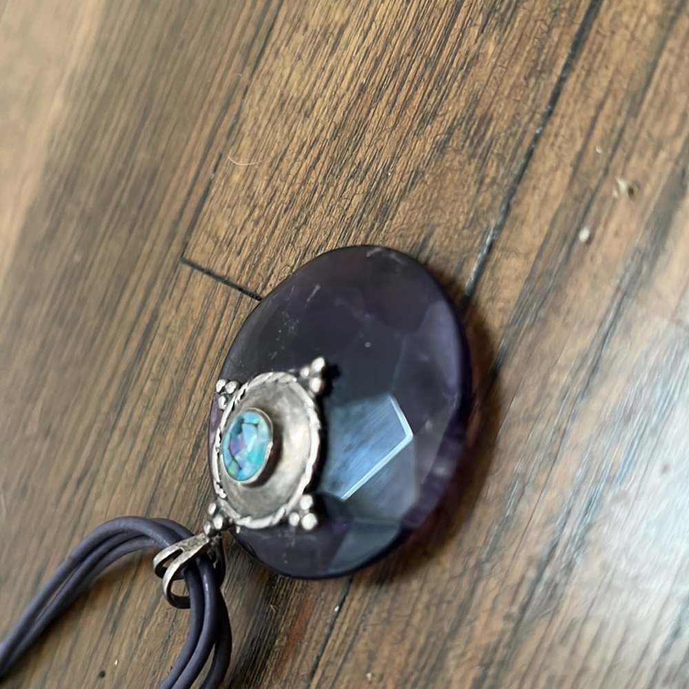 Amethyst Pendant Statement Necklace - image 8